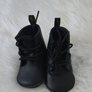 Dr. Martens Black Kids Lace-Up Boots